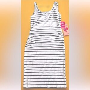 3 FOR $21 SALE! Heart & Hips Women’s Tank Dress Black & White Striped 1X/2X
